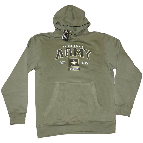 NWT United States US Army Green Pullover Hoodie Sweatshirt Brisco Men's Medium - Picture 1 of 5